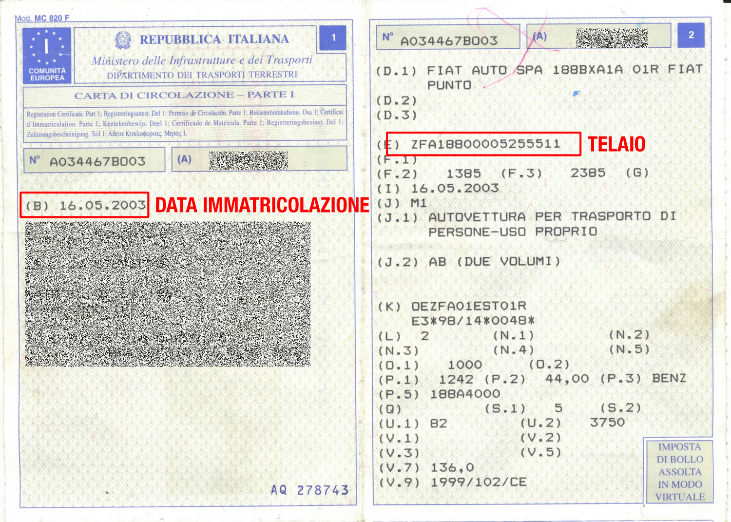ricambi motore usati bologna - Monoblocco 205 YBC mod