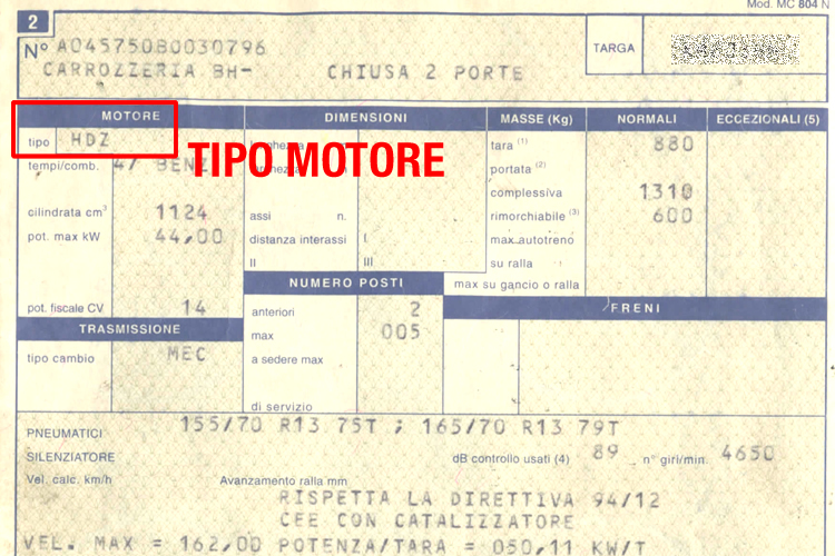 ricambi motore usati bologna - Monoblocco 205 YBC mod